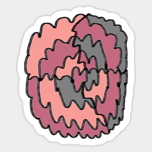 Pink grey doodle cloud Sticker